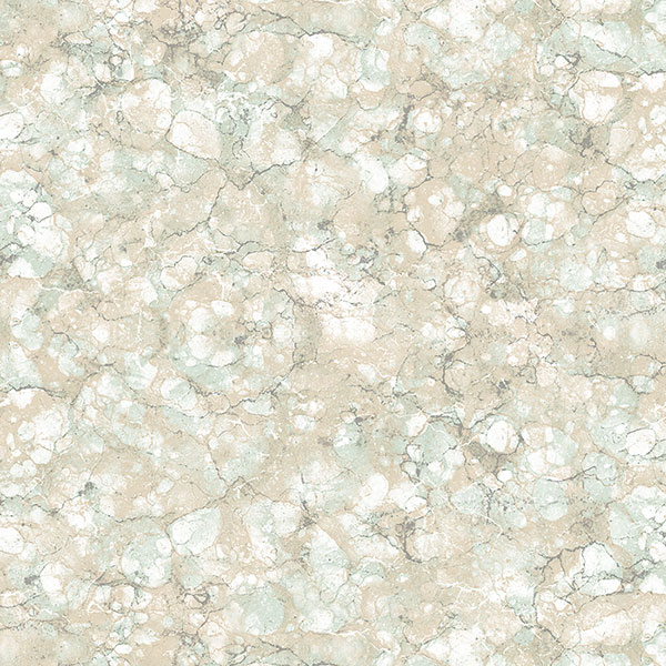Beige and teal granite texture wallcovering
