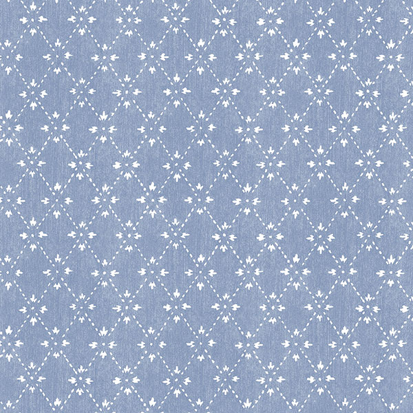 blue and white pattern wallcovering