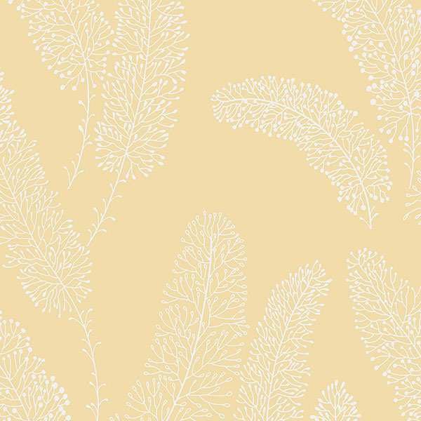 yellow feather like wallcovering