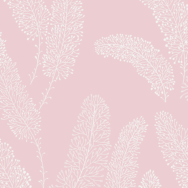 pink feather like wallcovering